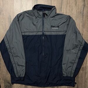 Phelan Men's Two-Tone Navy & Gray Windbreaker Jacket